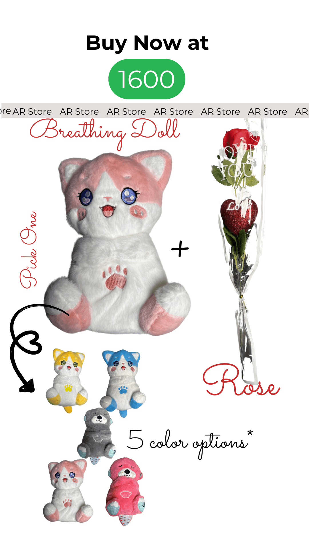 Valentine’s Premium – Breathing Teddy & Rose